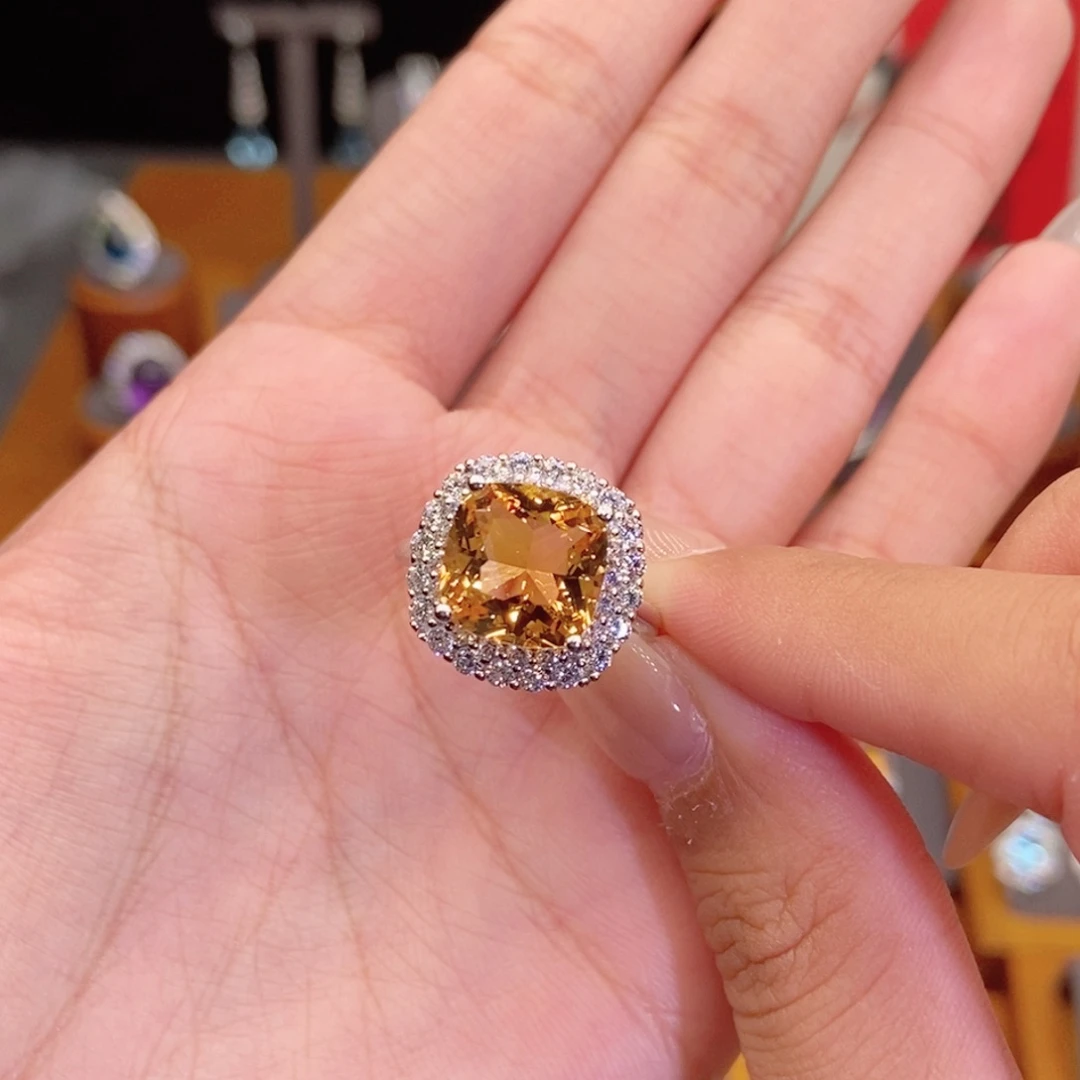 银S925镶嵌戒指水晶1111
