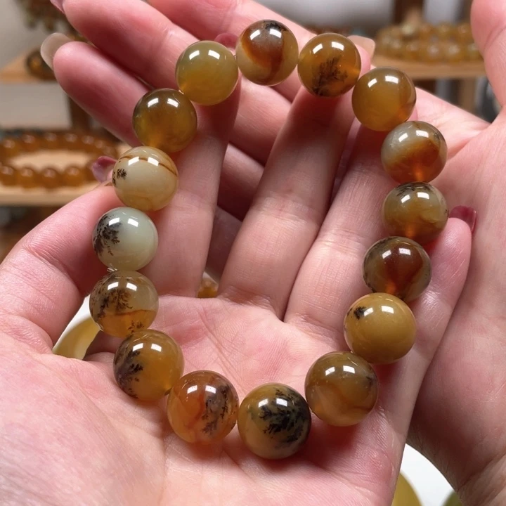 未镶嵌蛇纹石玉手链