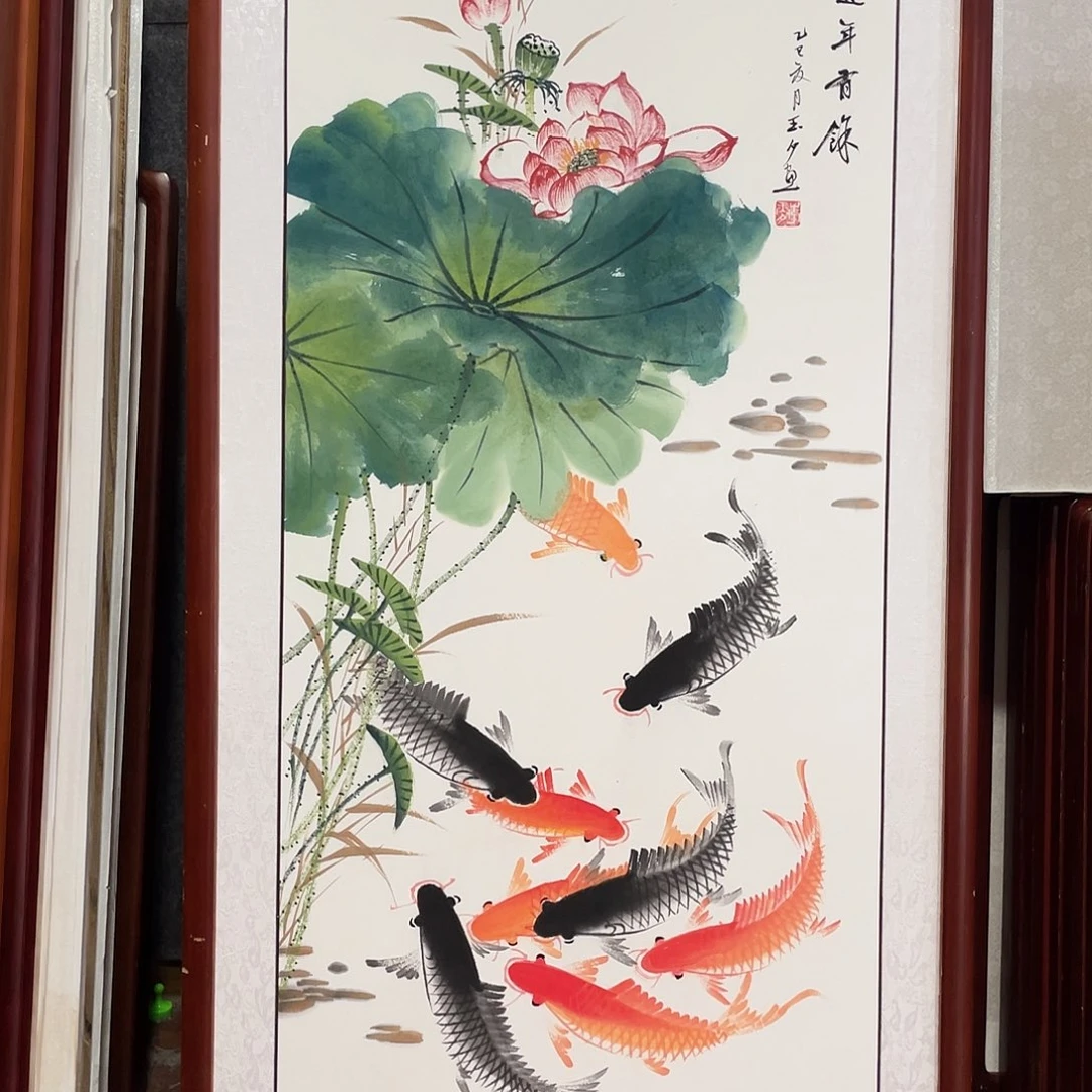 国画带框尺寸63*123厘米