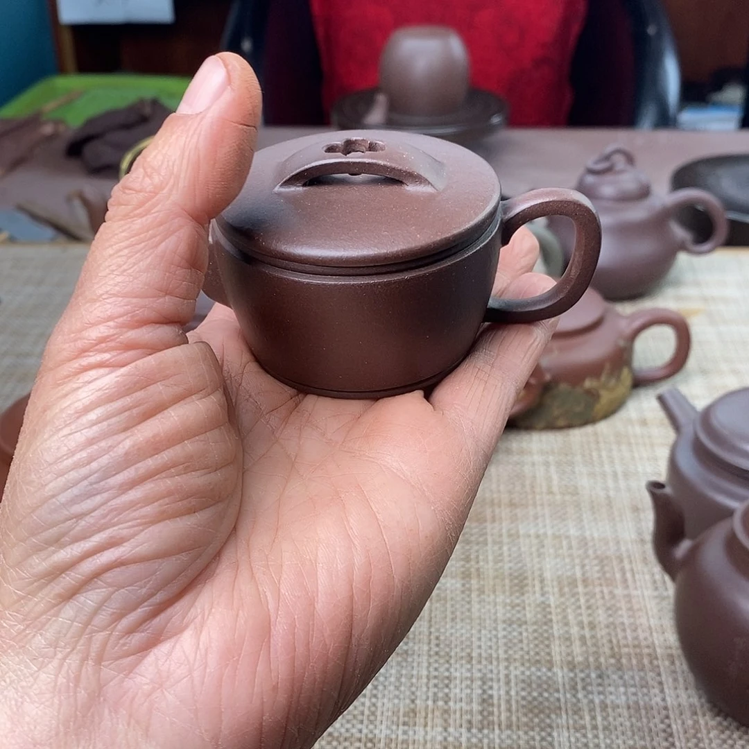 紫砂茶壶蜗**?黄龙山原矿紫泥