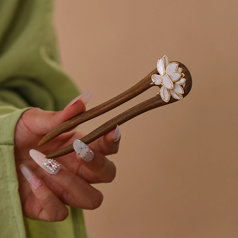 U型流苏发簪头饰古风高贵上档次檀木发簪头簪新款新中式国风簪子