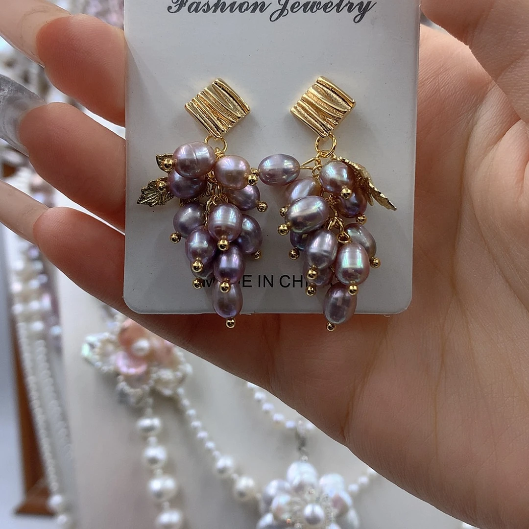 淡水珍珠银S925镶嵌项链耳饰