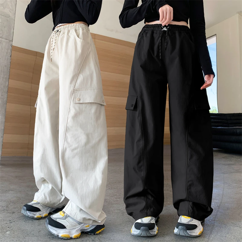 女童美式工装裤春秋休闲长裤2025新款洋气大童儿童裤子秋装弯刀裤