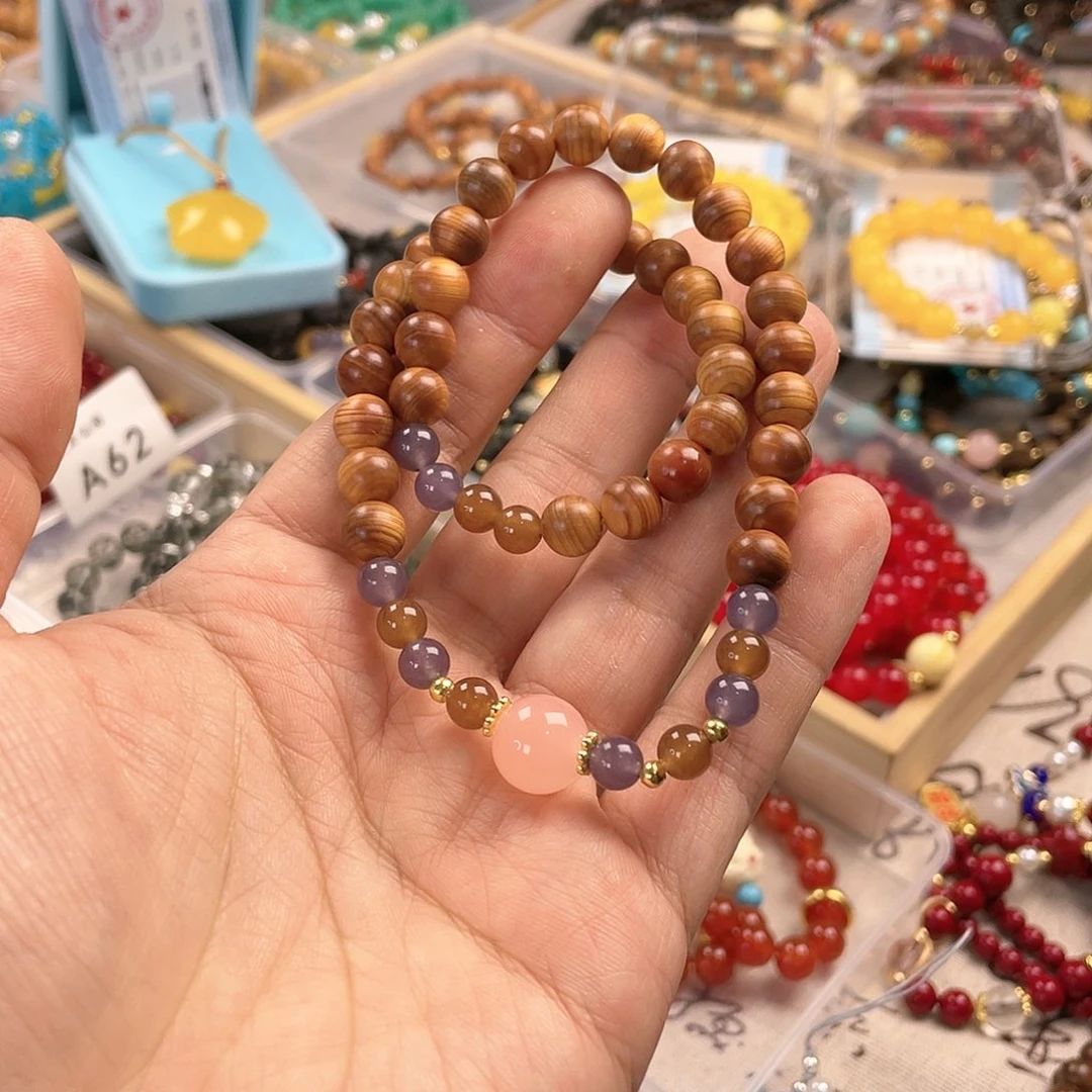 玉髓手饰银S925镀金镶嵌