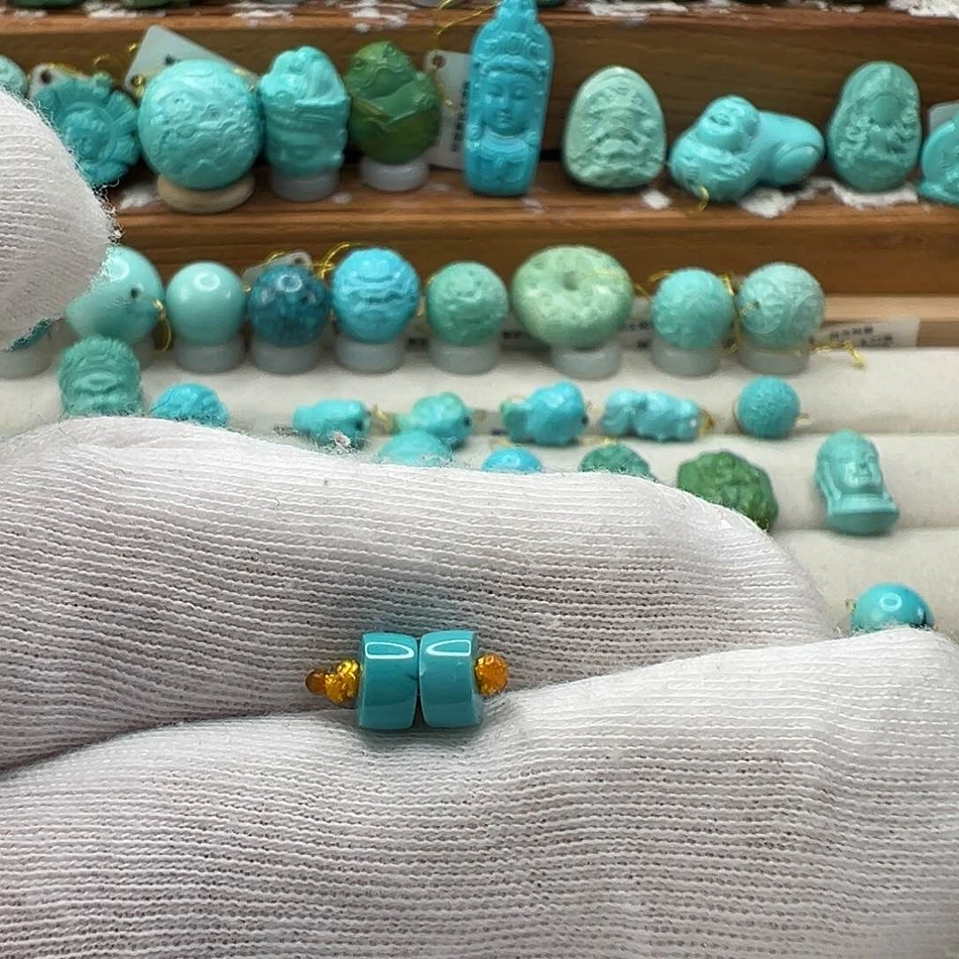 绿松石直切珠 未镶嵌