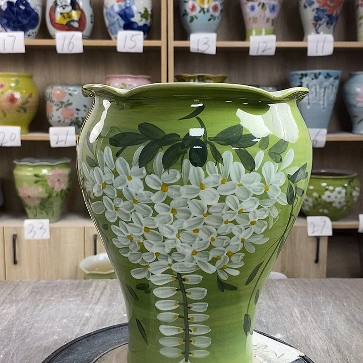 摆件15zp景德镇陶瓷花盆