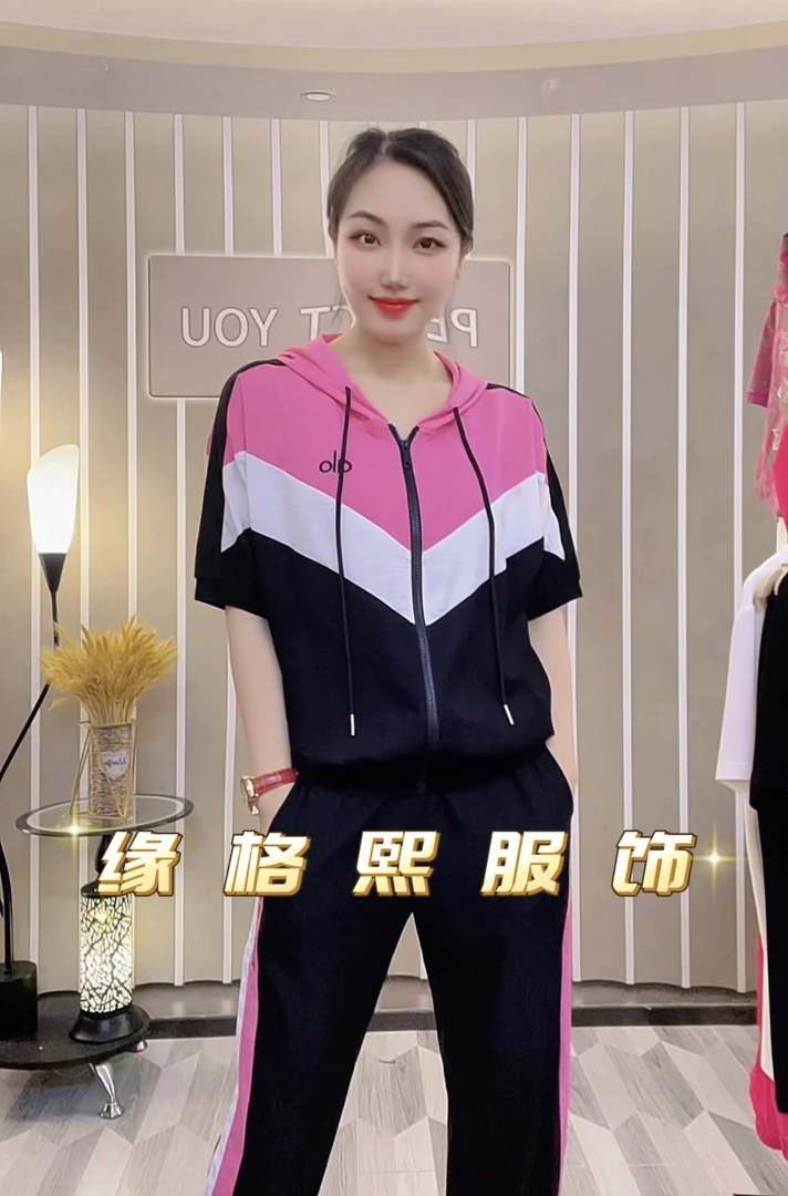 【半袖套装】夏季新款女装时尚显瘦百搭洋气短袖休闲运动套装1653