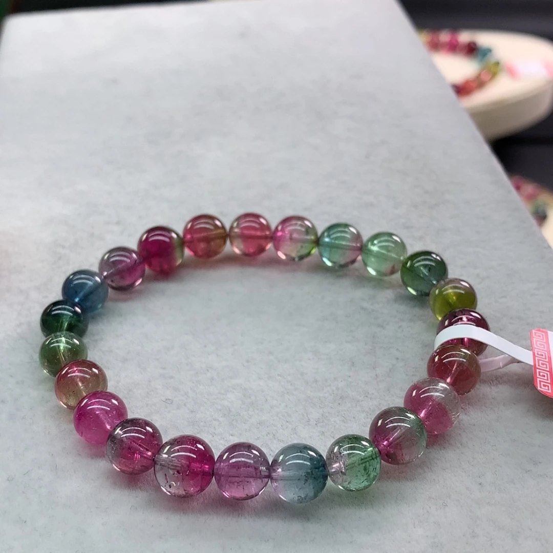 【闪购商品】碧玺手链未镶嵌碧玺艳丽西瓜单圈8.3
