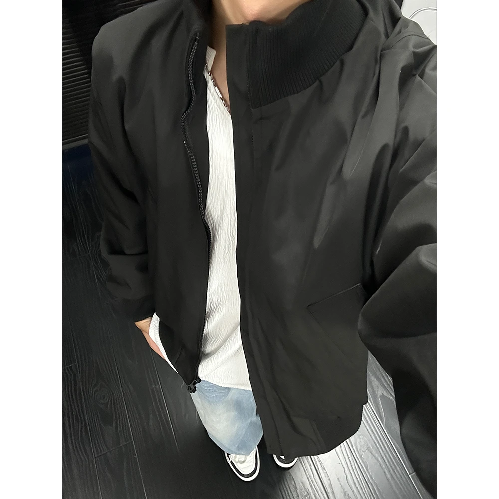 cleanfit短款工装夹克外套男春秋冬夹棉棉服棒球服美式飞行员外套