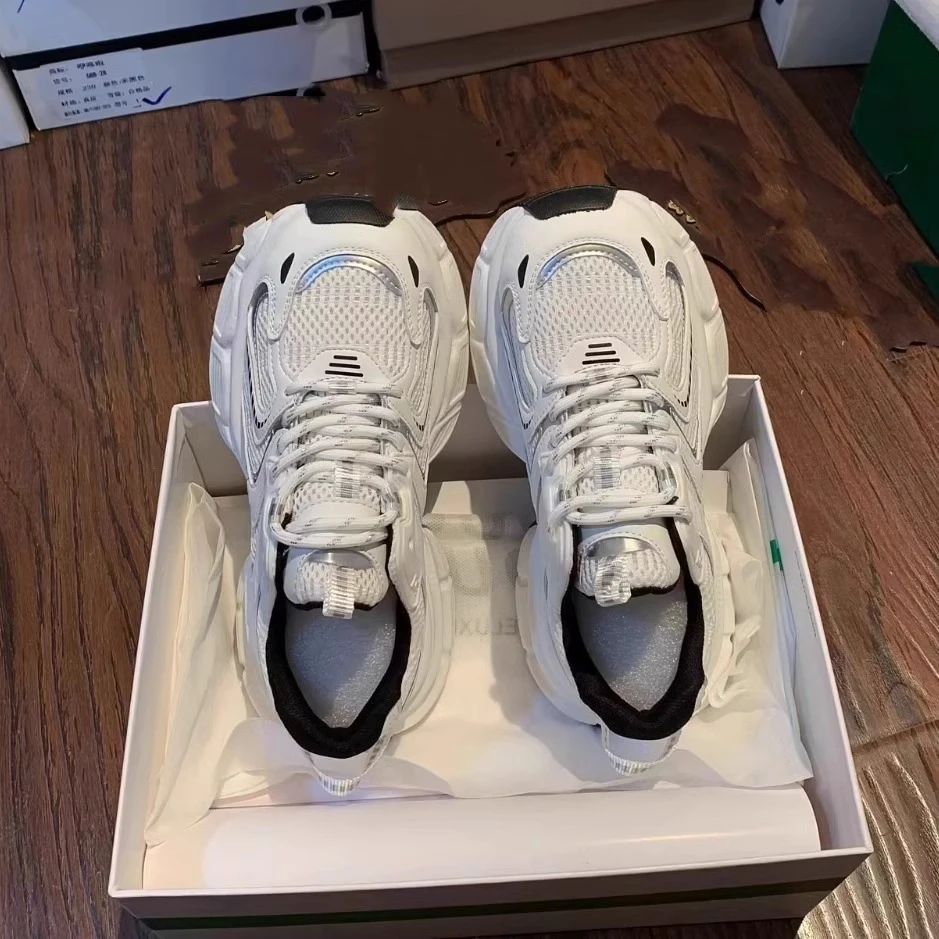 厚底老爹鞋女2025新款夏季爆款网面透气小白鞋百搭春秋休闲运动鞋