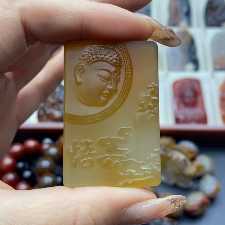 玛瑙/玉髓未镶嵌吊坠(赠链)吊坠