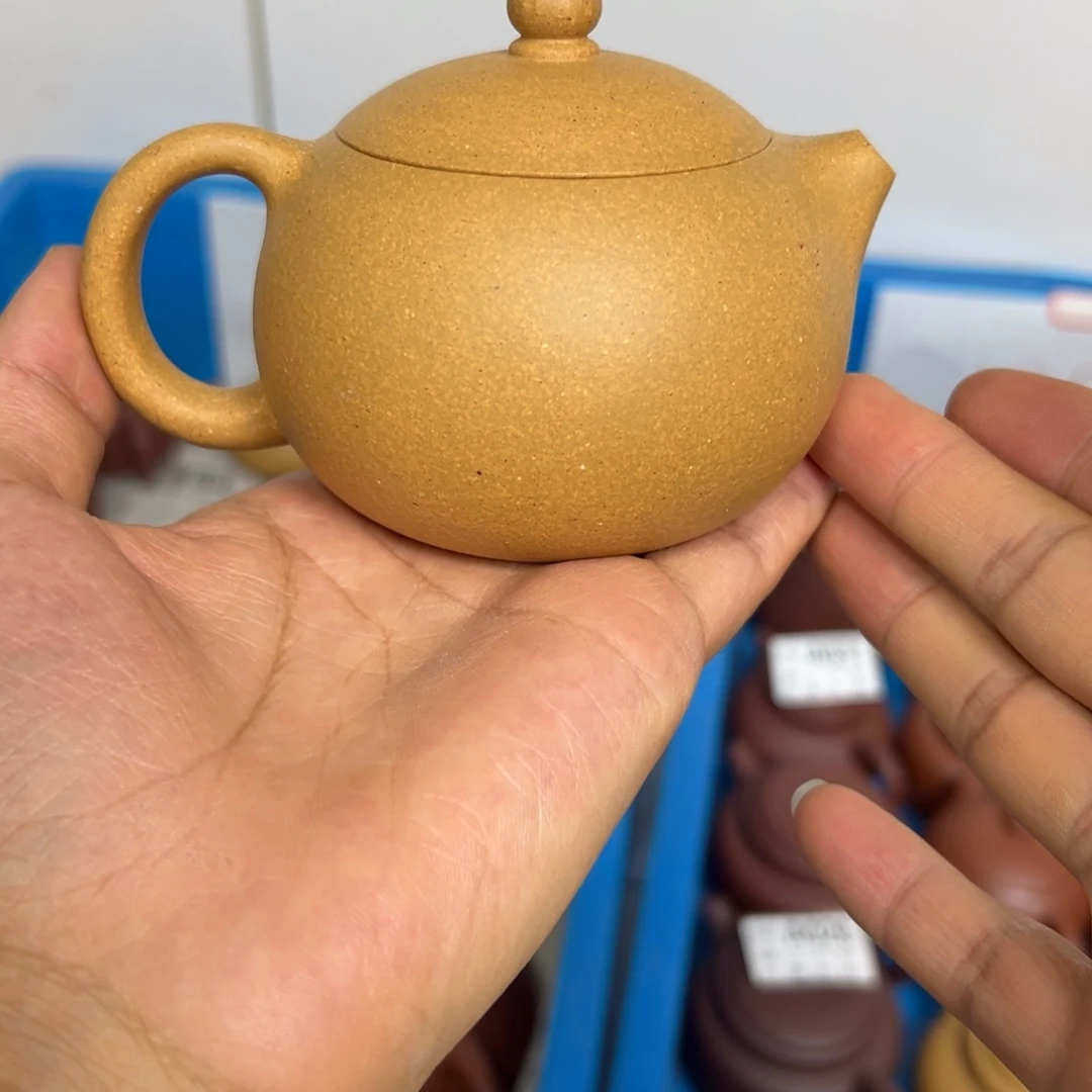 清***爷茶壶紫砂西施微瑕200cccc