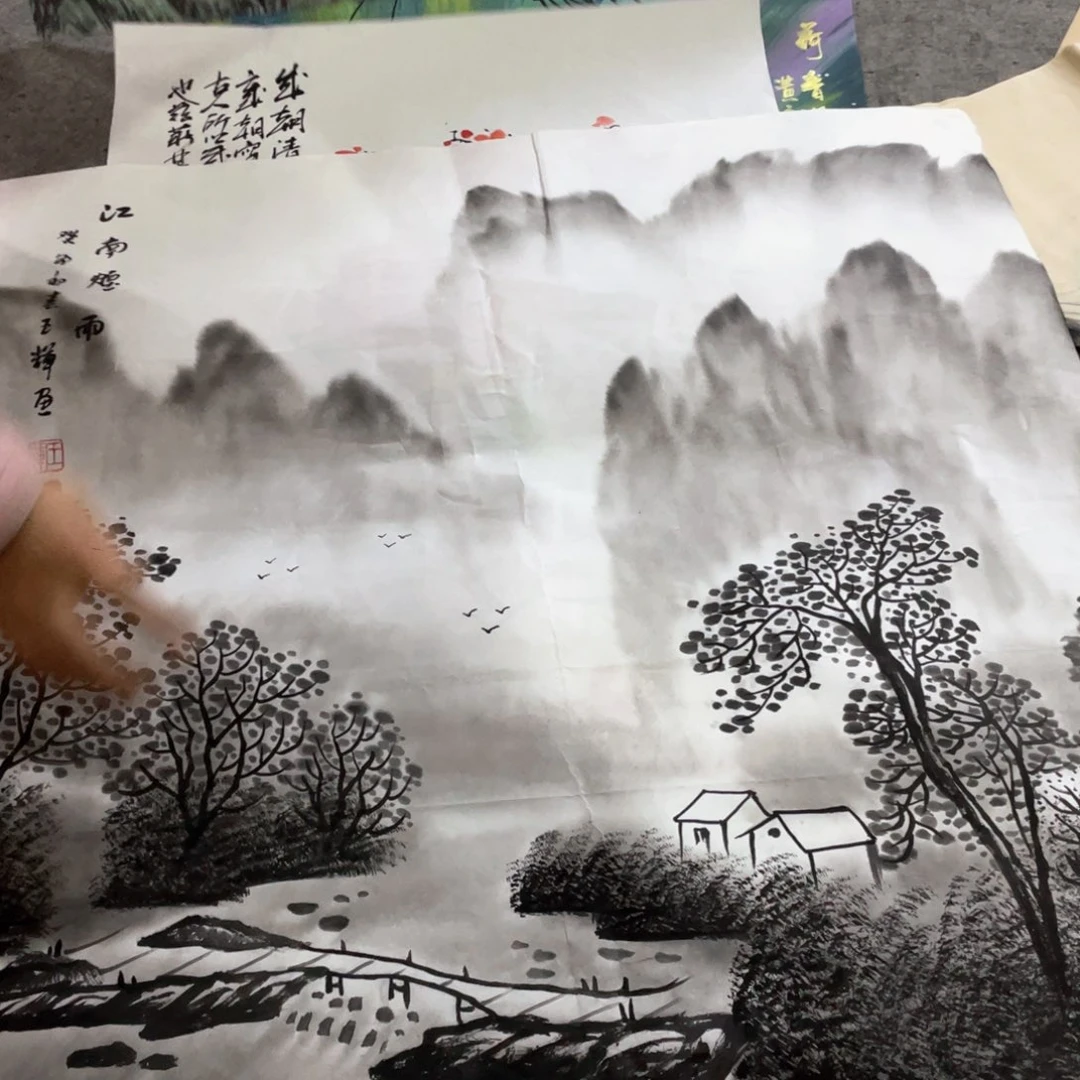 国画国画作品画心一张