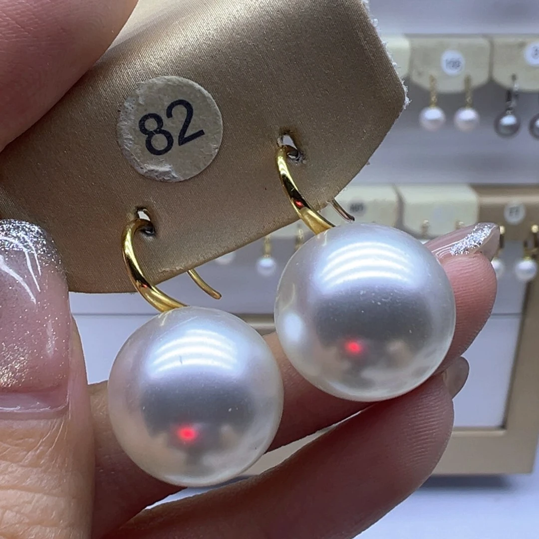 银S925镶嵌淡水珍珠耳饰