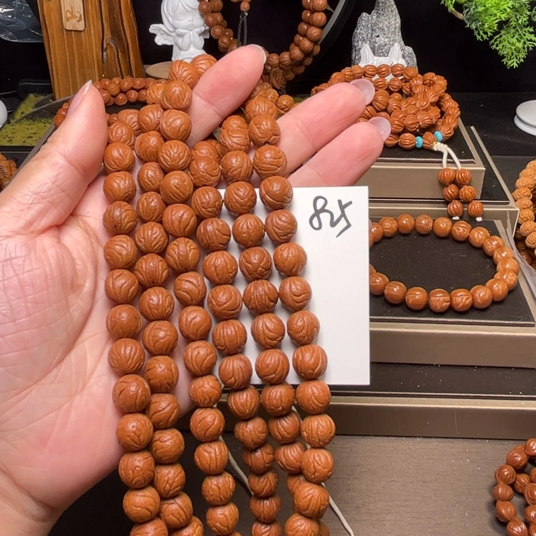 手串桃核玉龙脊10精品108脖挂