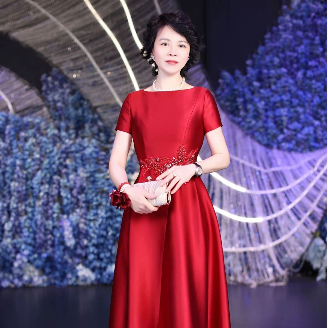 高定礼服显瘦手臂新娘喜婆婆妈妈装年轻版喜婆婆装
