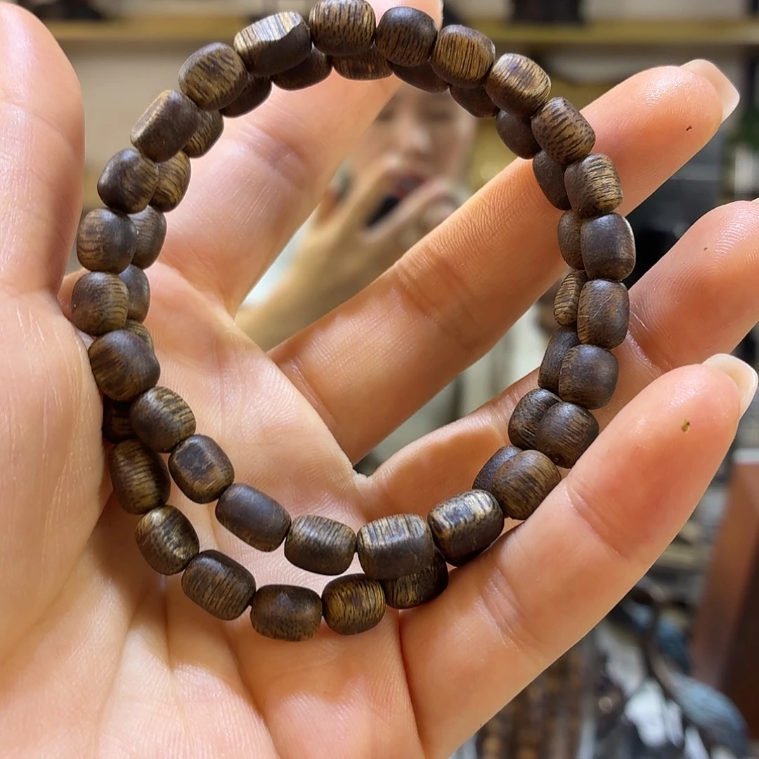 手串沉香99金沙叶随型瘤疤单圈3克➕多样性发1