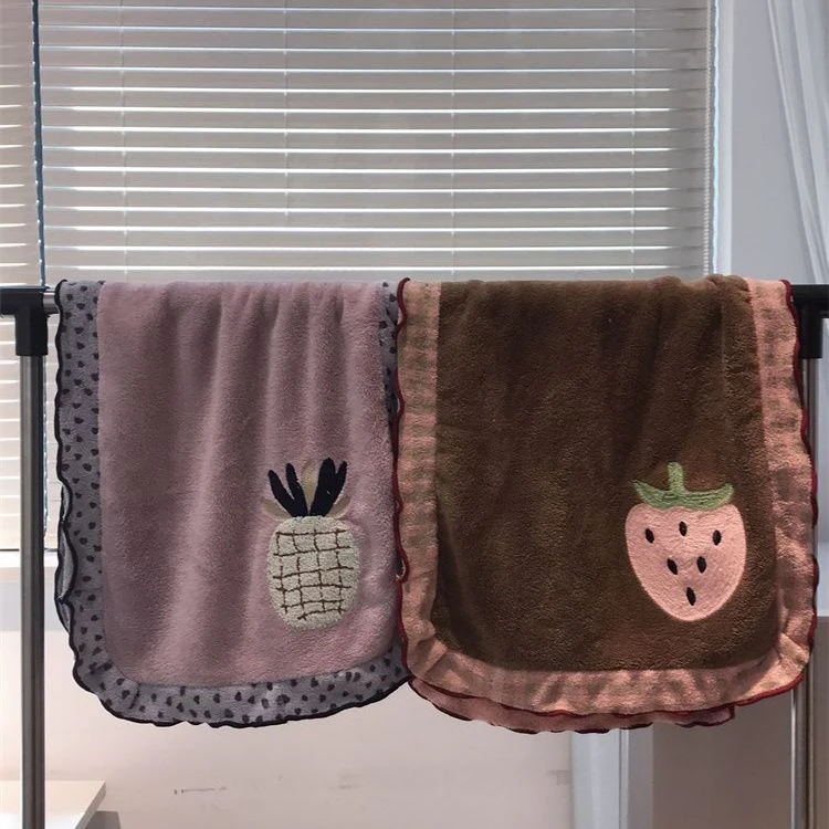 裙边高颜值毛巾速干居家洗脸面巾柔软吸水宿舍开学加厚毛巾浴巾M