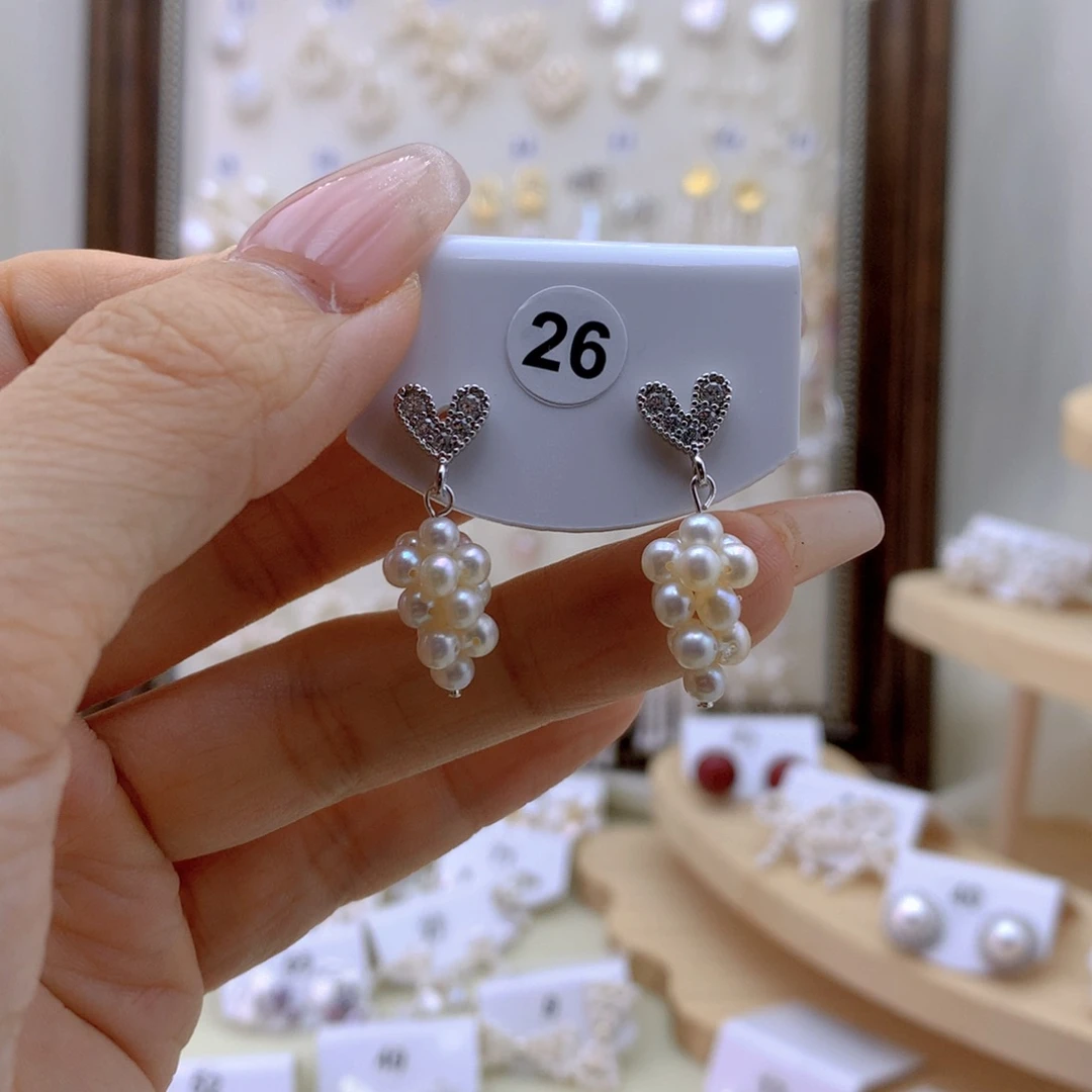 未镶嵌耳饰淡水珍珠