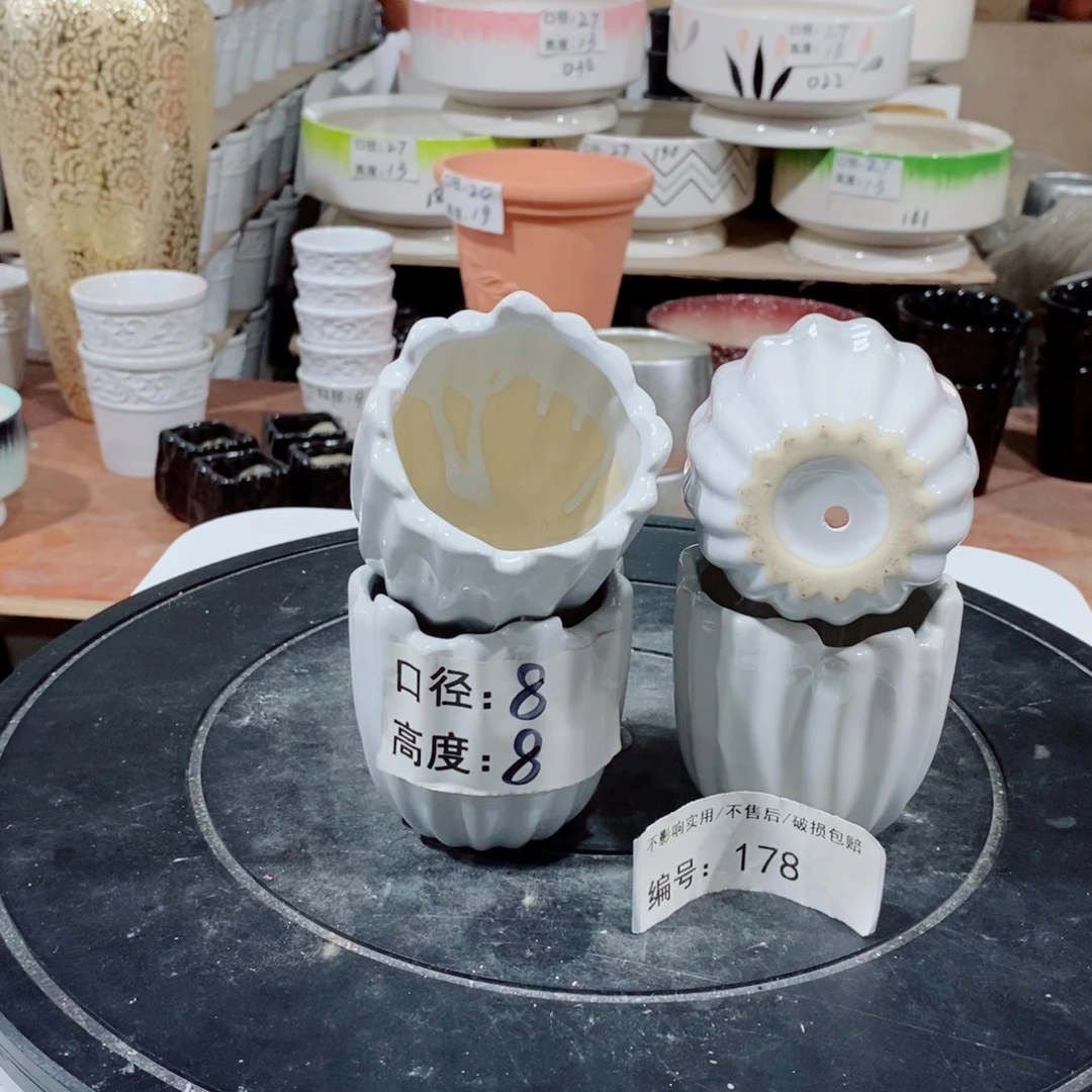 微瑕花盆-178-口8×8-4个