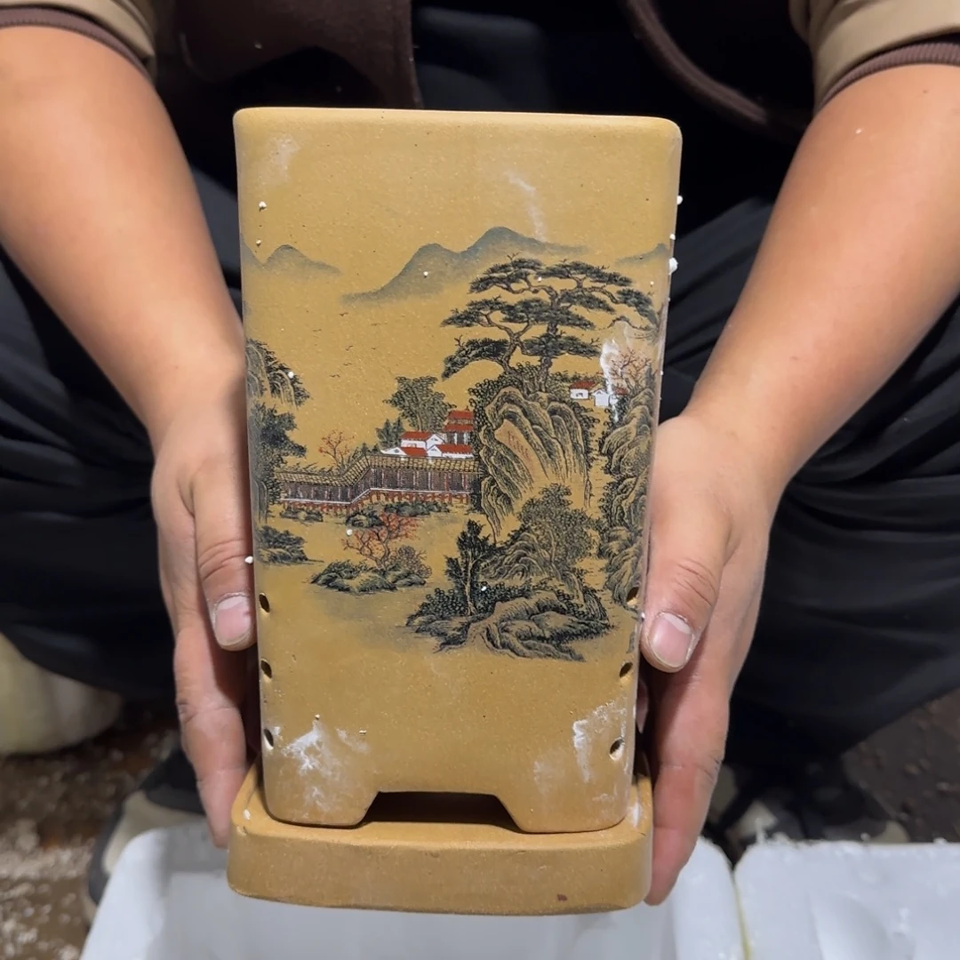 紫砂花盆瑕疵是我最