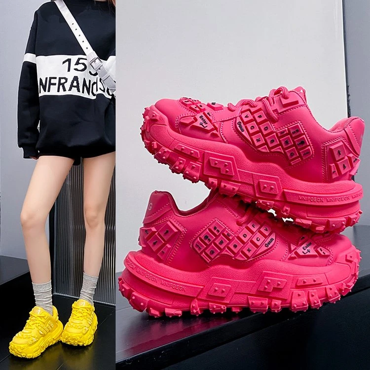 2025明星同款春季新款键盘系列原创设计厚底休闲老爹鞋女鞋轮胎鞋