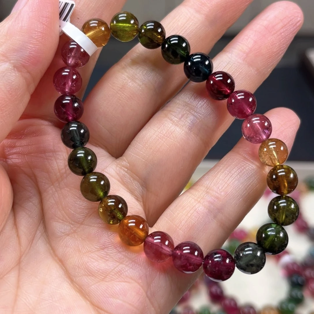 手链18K金镶嵌碧玺手串