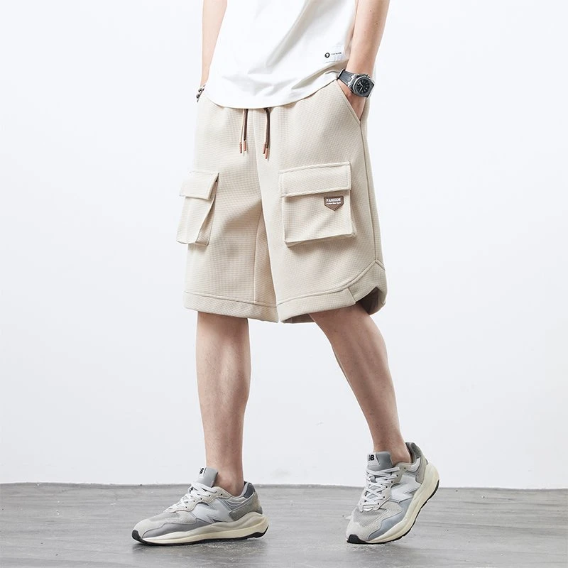 夏季新款宽松青少年日常休闲短裤青春流行薄款五分彩弹韩版运动裤