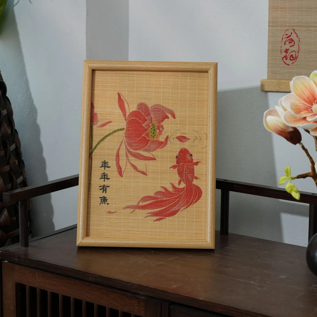 【荷韵摆台】A4尺寸平安喜乐家居寓意好摆台平安喜乐荷花书桌氛围