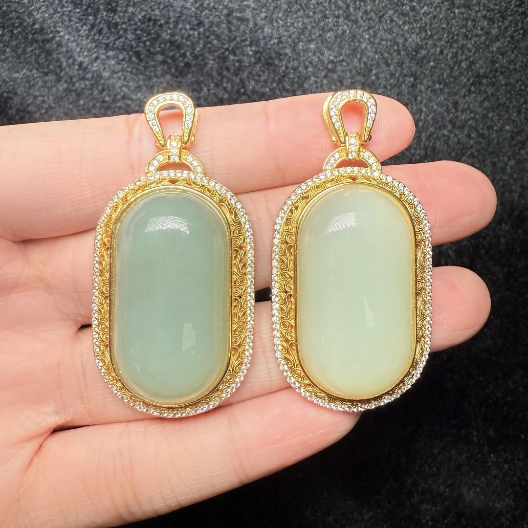 HW【麦子家族】天然和田挂件吊坠S925银时尚挂坠多样性发1 CD0873