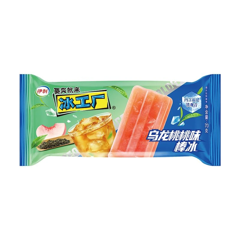 伊利冰工厂 乌龙桃桃味棒冰 70g/袋