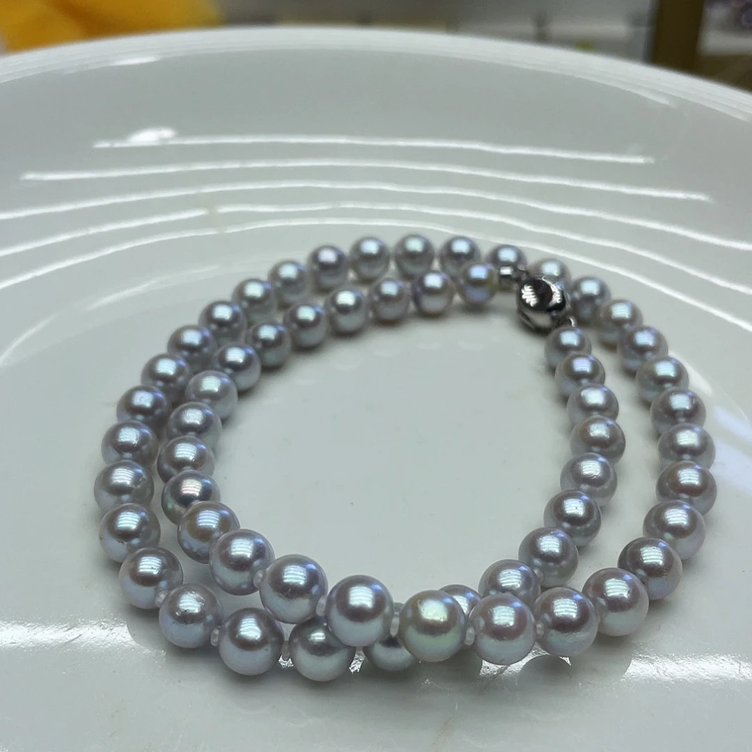 海水珍珠银S925镶嵌颈饰