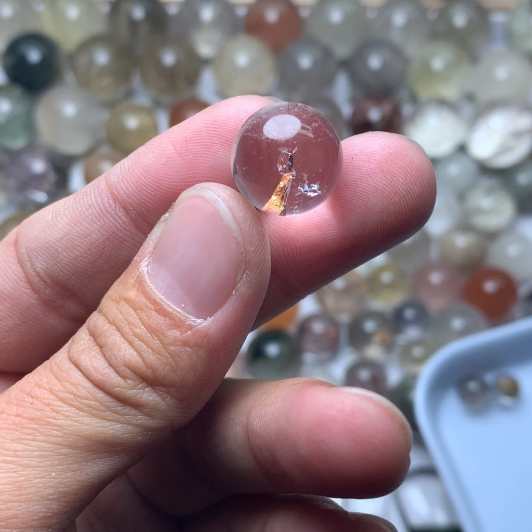 水晶珠宝半成品未镶嵌?****?晶中晶球