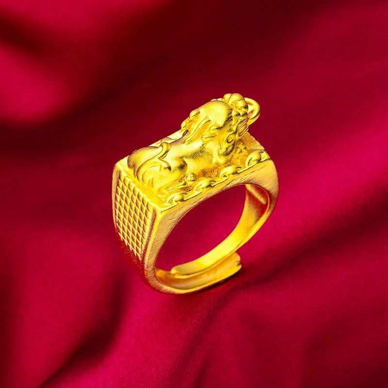 合金戒指 开口 貔貅戒指时尚霸气