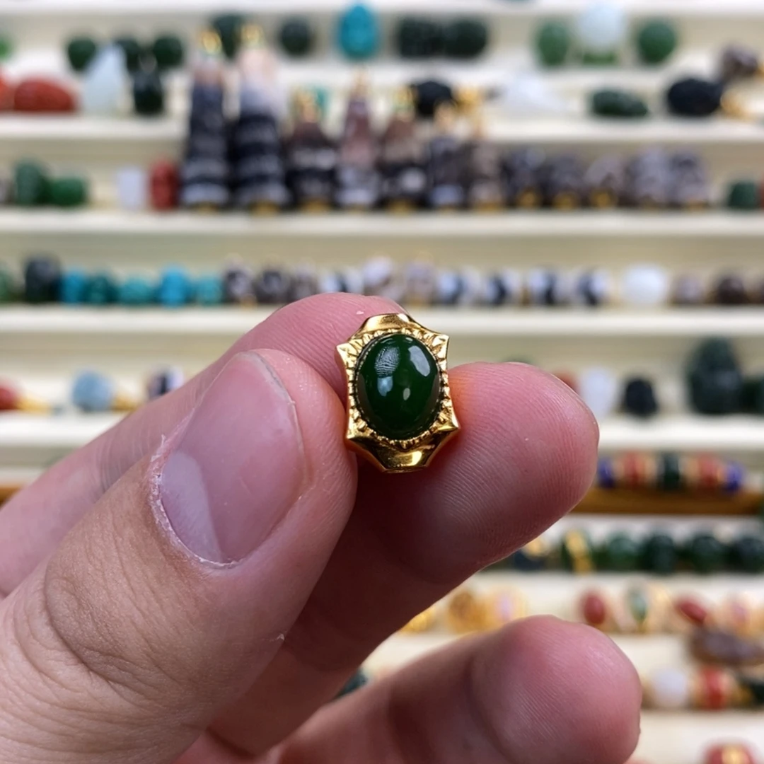 和田玉颈饰18K金镶嵌