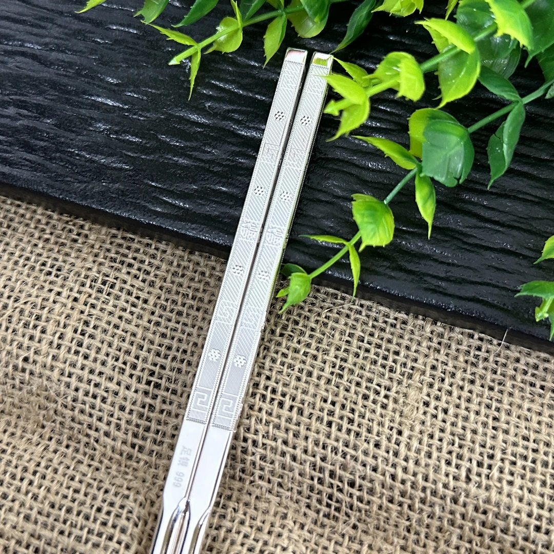 足银银制品 纯银福运筷子