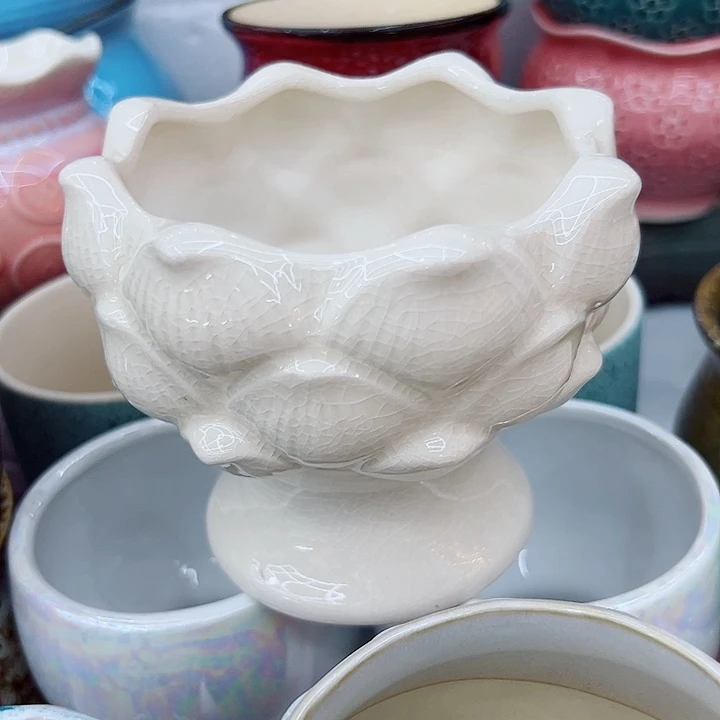 有孔，满10元包邮多肉陶瓷花盆