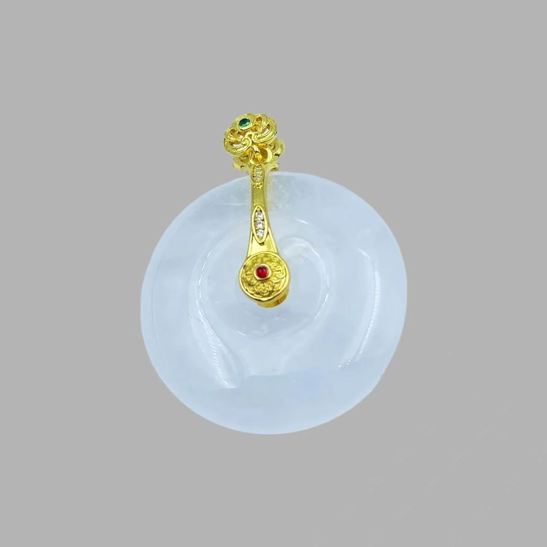 白水晶幽灵平安扣吊坠（不含链）