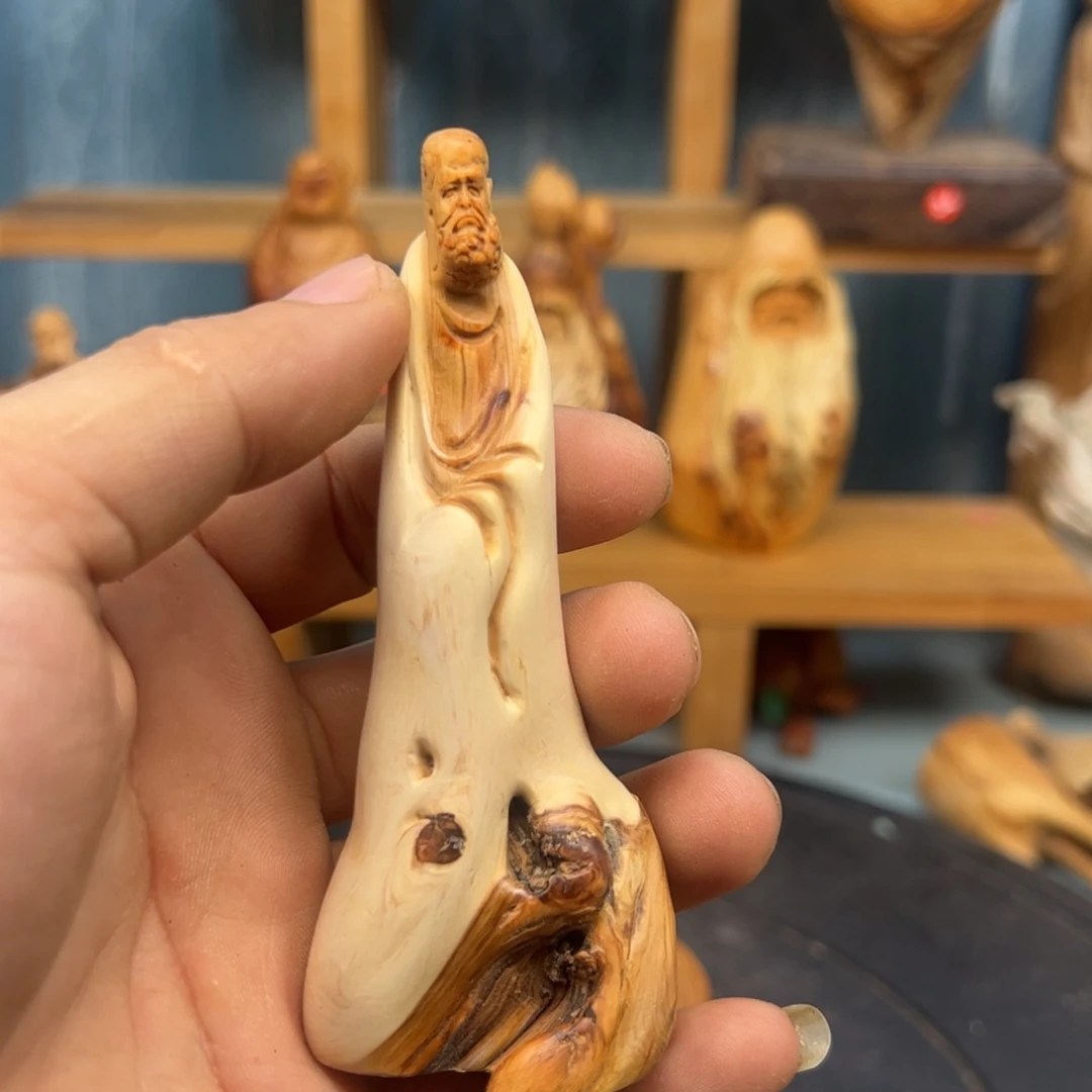 木北*崖柏木摆件手把件