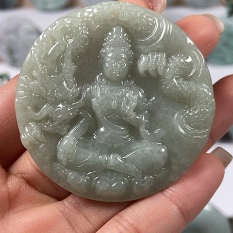 翡翠颈饰未镶嵌玉龙观音福利