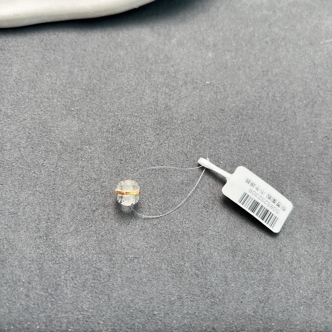 天然白水晶莲花路路通配件S925银