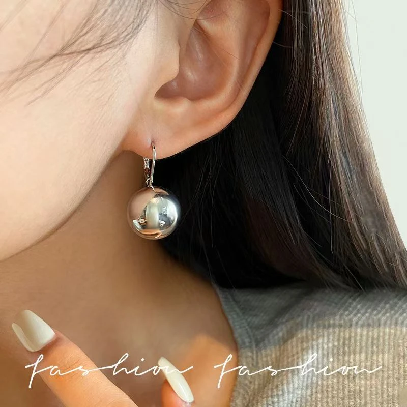 925银耳饰 简约轻奢小圆球耳环百搭耳饰精致饰品b