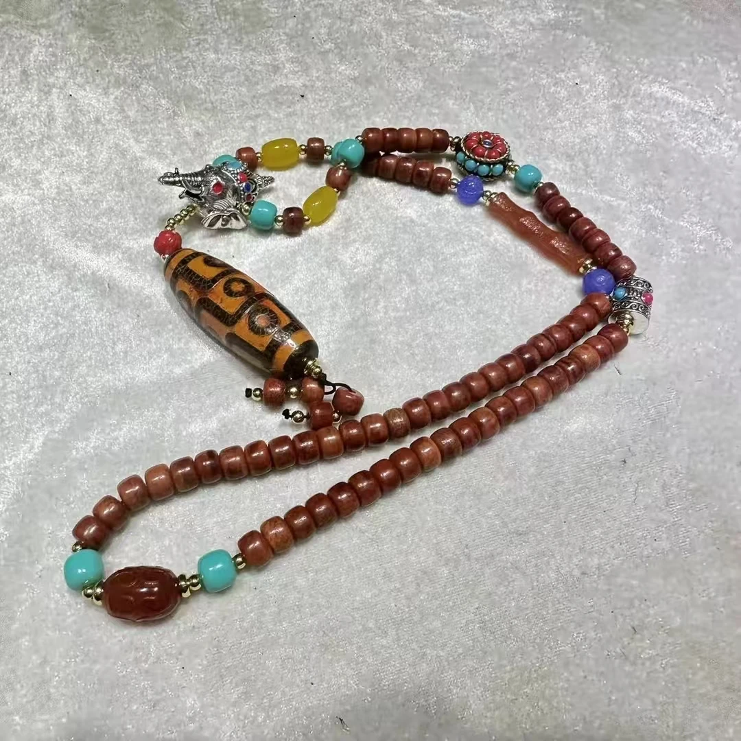 非金属珐琅项链 <米多缘>大圆满崩系橘皮火供九眼项链（纹路随机）