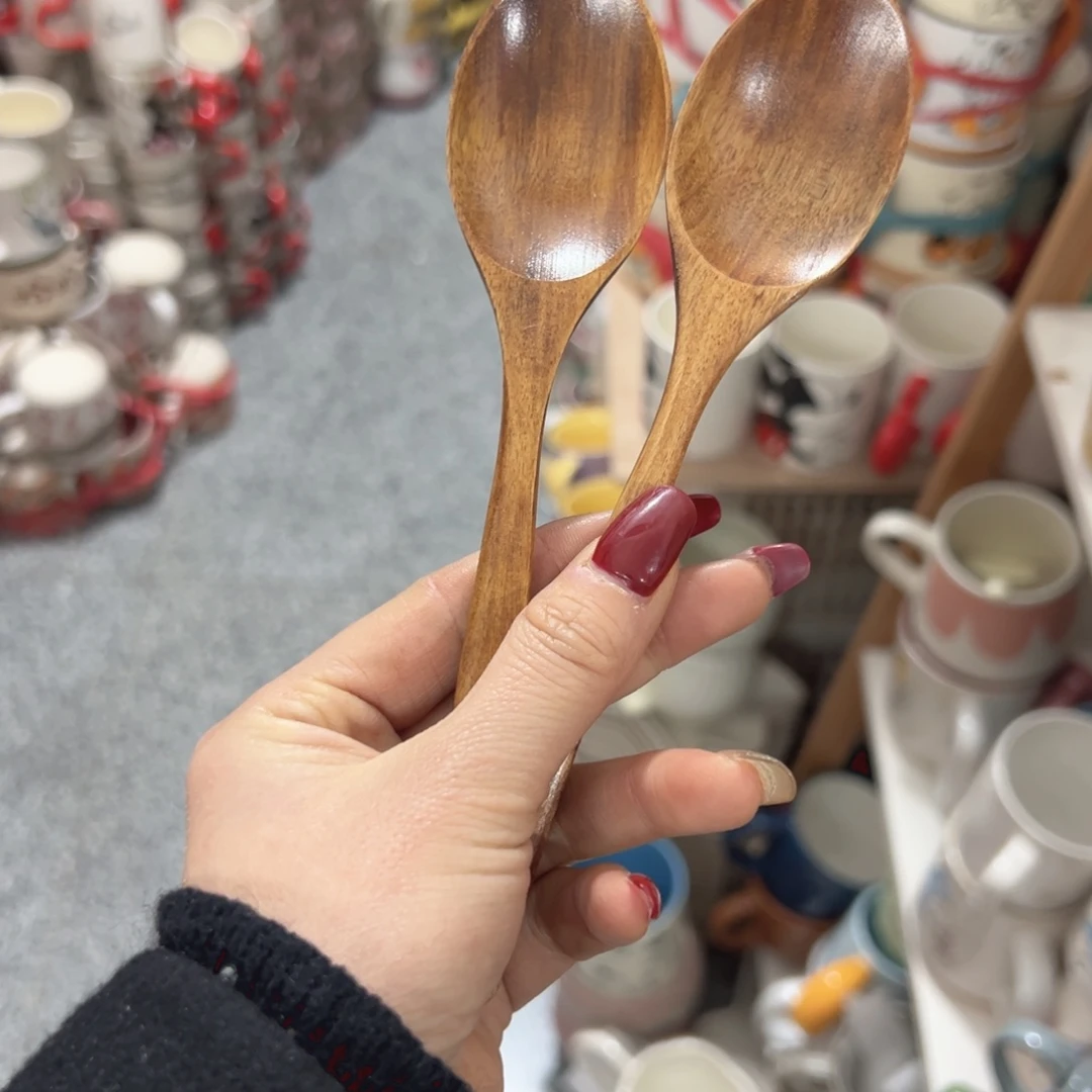 瓷樱*酱楠木喝粥勺子