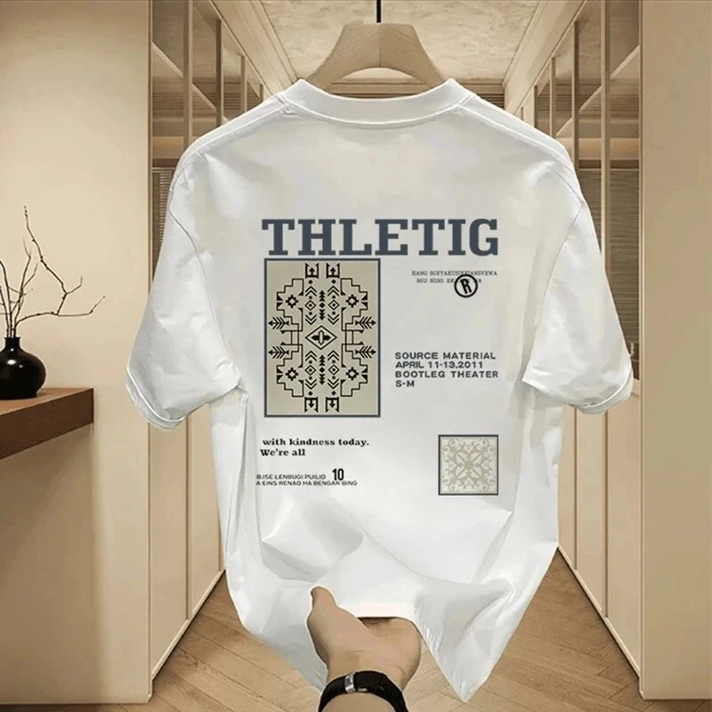 仓石一树潮牌美式街头短袖t恤男士2025年夏季百搭夏潮流宽松上衣