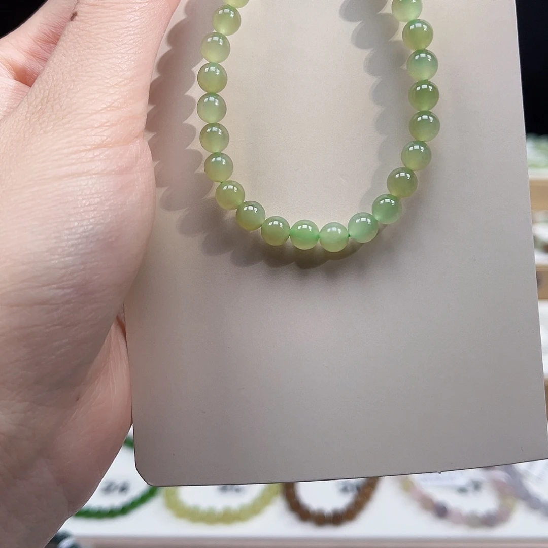 英***厂和田玉未镶嵌手串