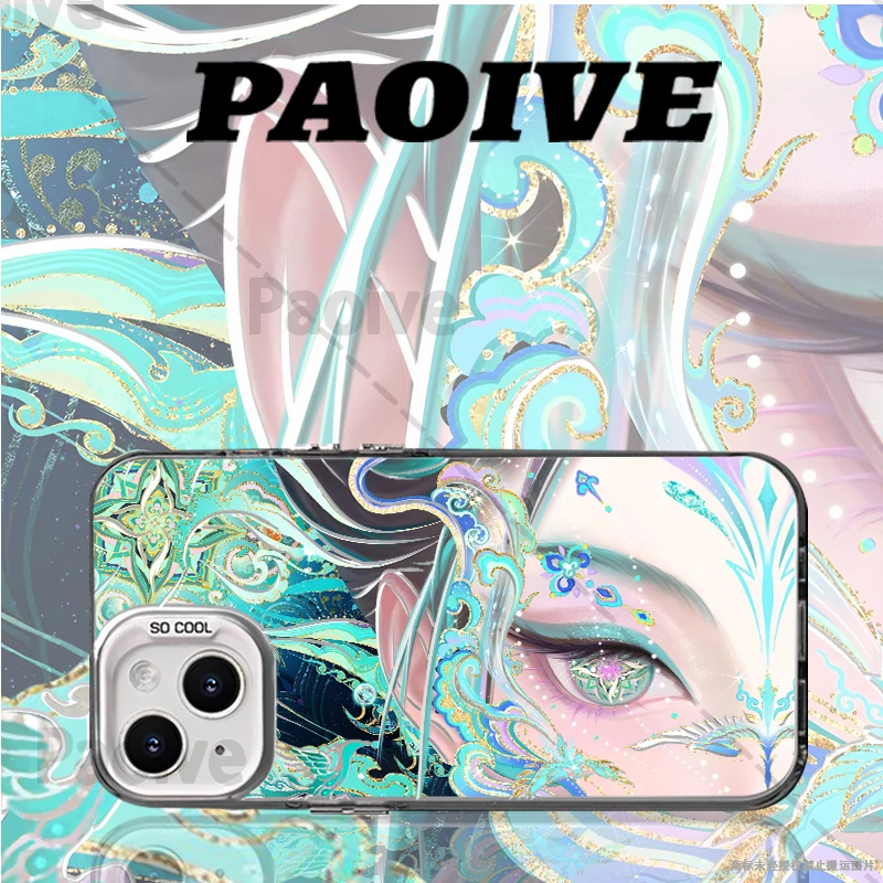 适用苹果华为vivo一加iPhone14小米手横版妲己支架彩银手机壳