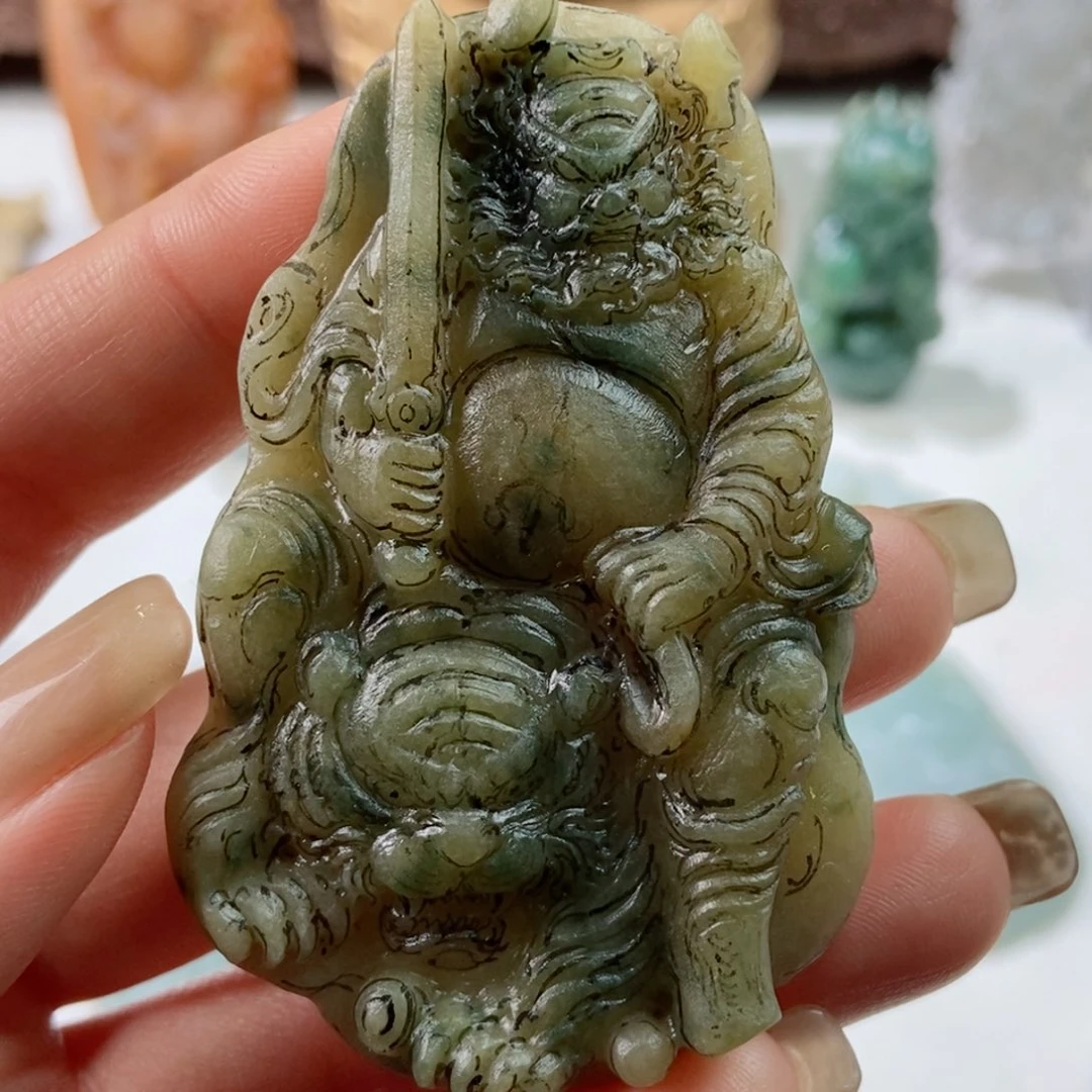 定制翡翠未镶嵌翡翠a货钟馗