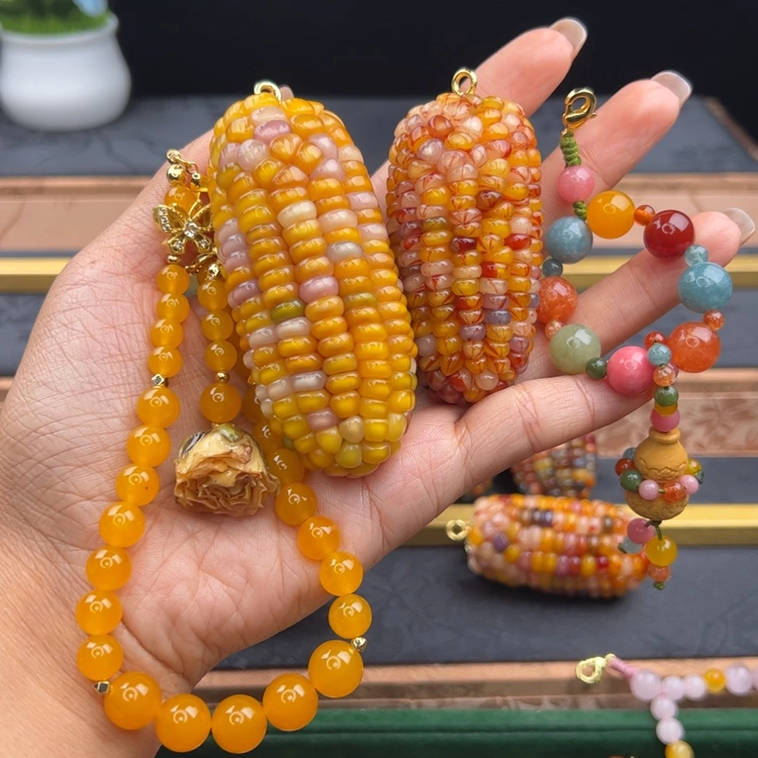 爽***爽非金属七彩文玩玉米专拍链接
