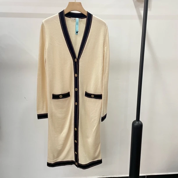 99新 TORY BURCH/汤丽柏琦 长款针织开衫/XS码/A03309